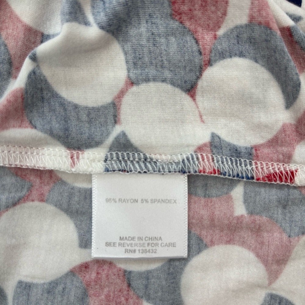 Modcloth short sleeve red navy white bold polka dots wrap V-neck pull over dress - Picture 13 of 16
